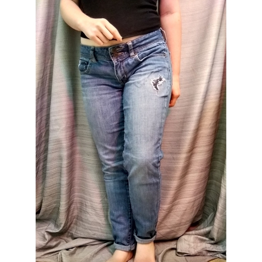 Medium Blue Slightly Distressed Demim
